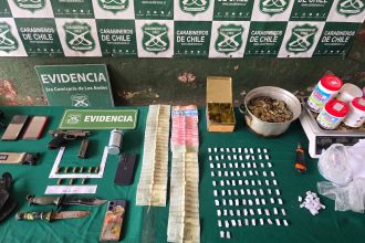LOS ANDES: [VIDEO] Operativo de Carabineros permite la detención de tres sujetos en Los Copihues: incautan un arma, droga, dinero y una granada lacrimógena