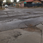 LOS ANDES: Hundimiento de calzada preocupa a vecinos de calle Héctor Humeres con Marcela Paz en Los Andes