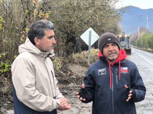 LOS ANDES: Delegación Presidencial intensifica trabajos en terreno para mitigar efectos del sistema frontal