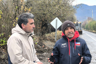 LOS ANDES: Delegación Presidencial intensifica trabajos en terreno para mitigar efectos del sistema frontal