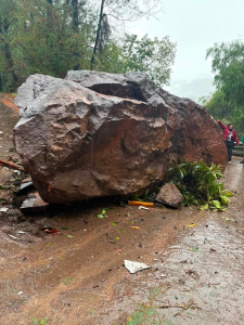 PUTAENDO: Municipio notifica desalojo preventivo de seis familias por riesgo de nuevos desprendimientos en cerro El Llano
