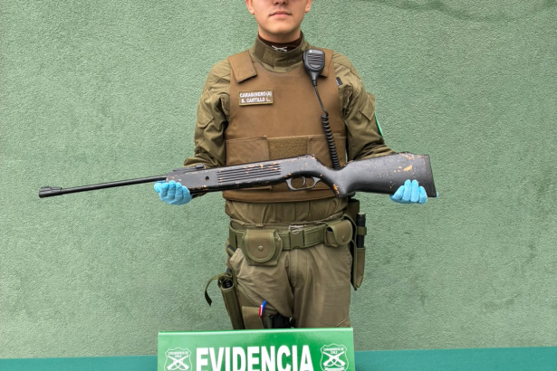 SAN FELIPE: [VIDEO] Carabineros detiene a hombre por mantener escopeta artesanal durante procedimiento por violencia intrafamiliar