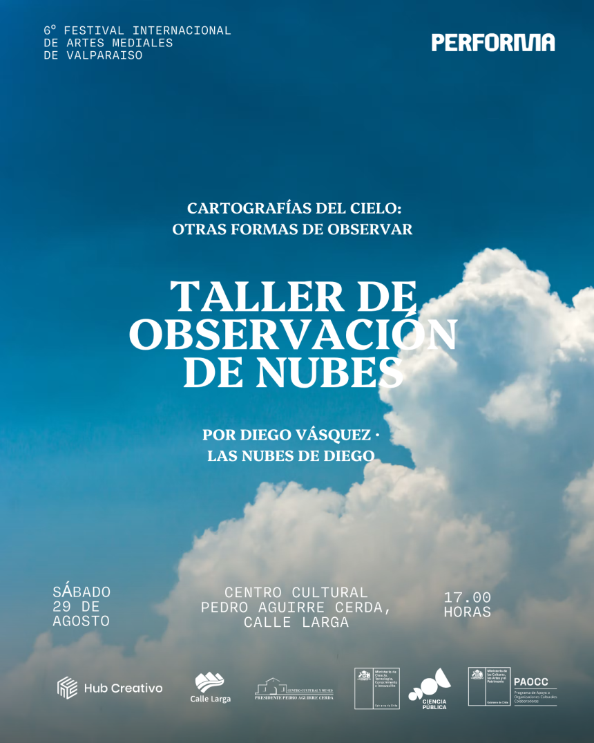 CALLE LARGA: Festival de Artes Mediales de Valparaíso llega a Calle Larga con taller de Observación de Nubes, Ciencia y Tecnología