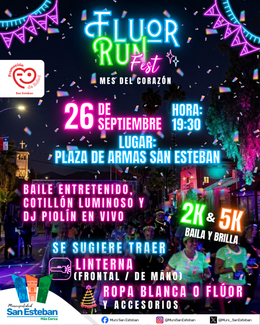 SAN ESTEBAN: FLÚOR RUN FEST: La corrida nocturna que llega este sábado a San Esteban