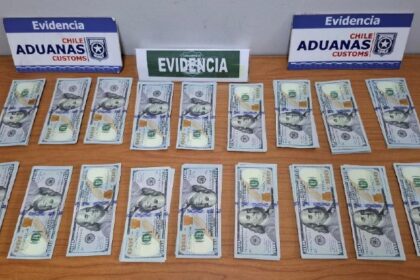 LOS ANDES: Aduanas detecta más de US$41 mil en dinero y cheques sin declarar en controles fronterizos