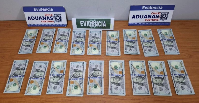 LOS ANDES: Aduanas detecta más de US$41 mil en dinero y cheques sin declarar en controles fronterizos