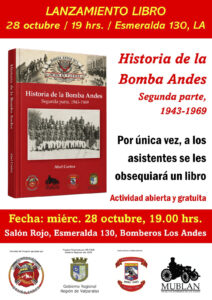 LOS ANDES: BOMBA ANDES LANZARÁ LIBRO SOBRE SU HISTORIA Y REGALARÁ EJEMPLARES A LOS ASISTENTES